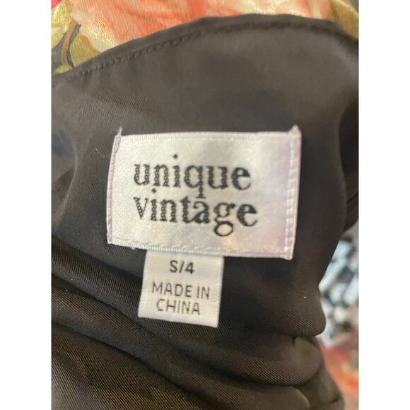 Unique Vintage Floral Rose Dress Black 1950s, Retro, Pin Up Rockabilly Sz S #37 - Picture 9 of 12